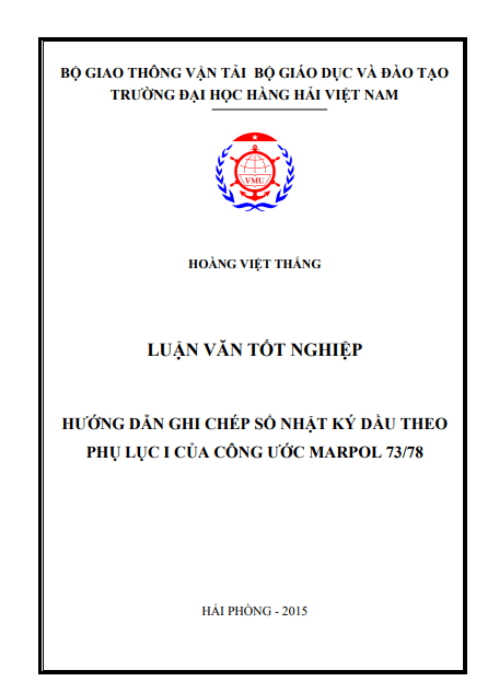 Đồ án tốt nghiệp: Hướng dẫn ghi chép Sổ nhật kí dầu theo phụ lục I của Công ước Marpol 73/78 1 Anh chup man hinh 2025 08 29 103234