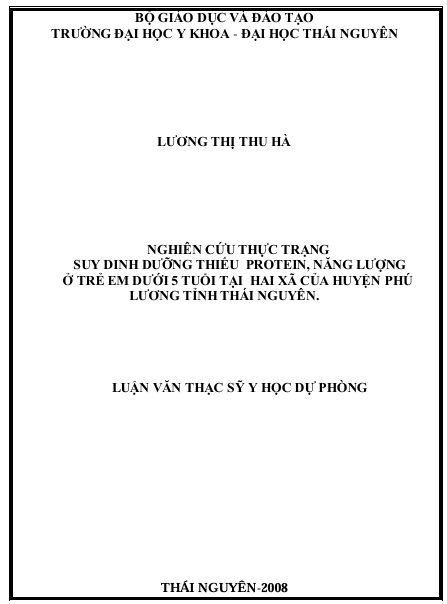 NGHIÊN CỨU THỰC TRẠNG SUY DINH DƯỠNG THIẾU PROTEIN, NĂNG LƯỢNG Ở TRẺ EM DƯỚI 5 TUỔI TẠI HAI XÃ CỦA HUYỆN PHÚ LƯƠNG TỈNH THÁI NGUYÊN 1 Screenshot 2025 08 03 101316