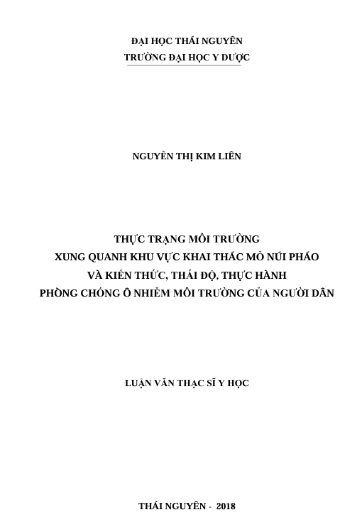 THỰC TRẠNG MÔI TRƯỜNG XUNG QUANH KHU VỰC KHAI THÁC MỎ NÚI PHÁO VÀ KIẾN THỨC, THÁI ĐỘ, THỰC HÀNH PHÒNG CHỐNG Ô NHIỄM MÔI TRƯỜNG CỦA NGƯỜI DÂN 1 Screenshot 2025 08 03 104246