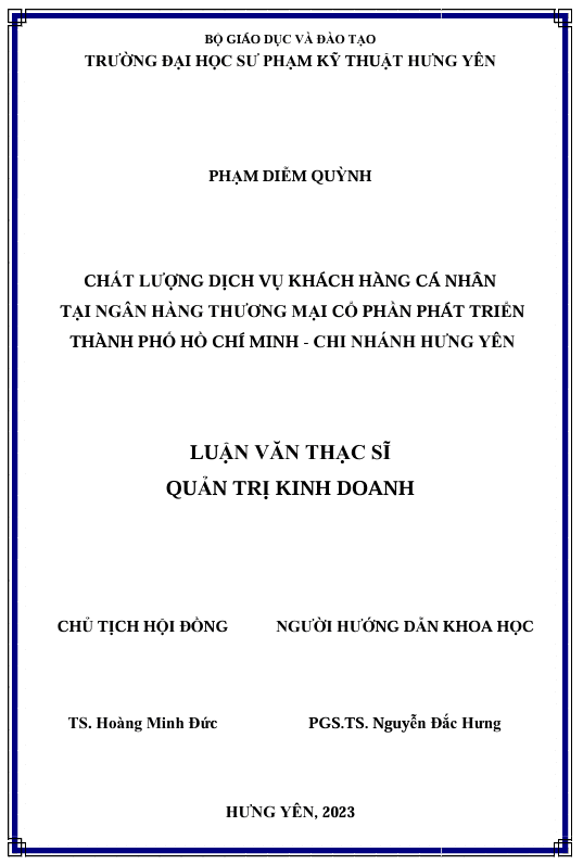 Chất lượng dịch vụ khách hàng cá nhân tại Ngân hàng Phát triển thành phố Hồ Chí Minh – Chi nhánh Hưng Yên 1 Screenshot 2025 08 14 111657