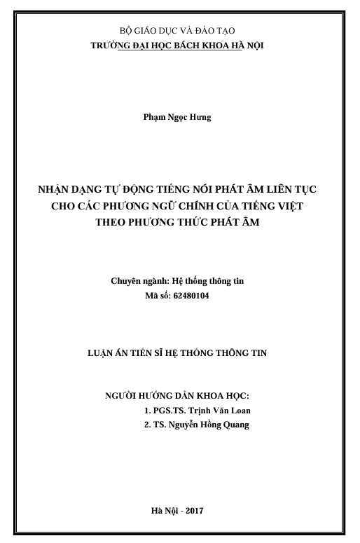 Nhận dạng tự động tiếng nói phát âm liên tục cho các phương ngữ chính của Tiếng Việt theo phương thức phát âm 1 Screenshot 2025 08 21 150721