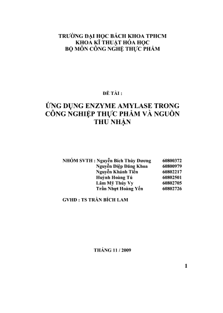 Đề tài: Ứng dụng enzyme amylase trong công nghiệp thực phẩm và nguồn thu nhận 1 Anh chup man hinh 2025 09 06 170918