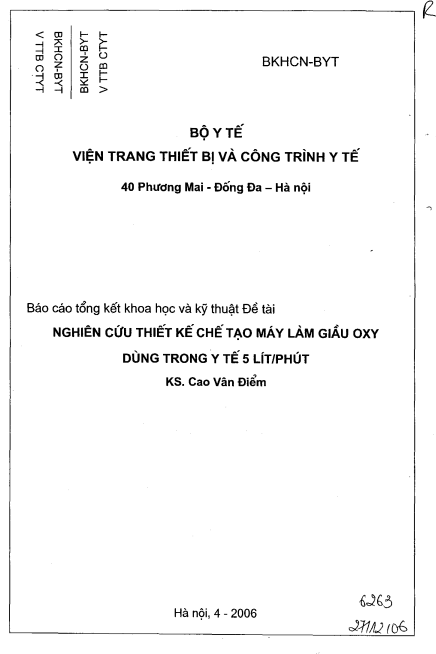 Báo cáo tổng kết khoa học: Nghiên cứu thiết kế và chế tạo máy làm giầu oxy dùng trong y tế 5 lit/phút 1 Anh chup man hinh 2025 09 18 222224